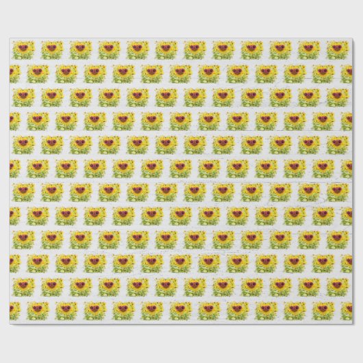 Roze zonnebril op zonnebloem cadeaupapier (Vlak)