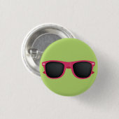 Roze zonnebril ronde button 3,2 cm (Voorkant /achterkant)