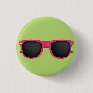 Roze zonnebril ronde button 3,2 cm