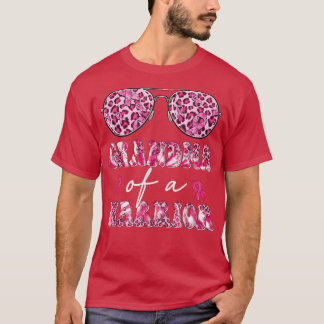 Roze zonnebril van koolstof, oma van een borstkank t-shirt