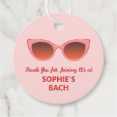 Roze Zonnebrillen, Cat Eye Zonnebril, Vrouwelijke  Bedankjes Labels (Voorkant)