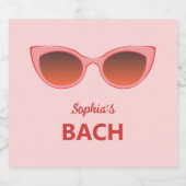 Roze Zonnebrillen, Cat Eye Zonnebrillen, Vrouwelij Sparkling Wijnetiket (Enkel label)