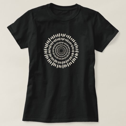 Roze Zonneschittering Abstracte Spiraal T-shirt (Design voorkant)