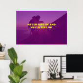 Roze zonneset Motivatie Poster (Thuiskantoor)