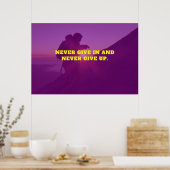 Roze zonneset Motivatie Poster (Keuken)