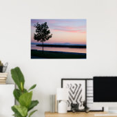 Roze zonneset poster (Thuiskantoor)