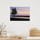 Roze zonneset poster (Keuken)