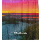 Roze zonnesteek voor strand Sand Dune Douchegordijn (Voorkant)