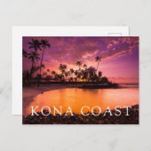 Roze zonnesteek voor strand van Hawaii Briefkaart (Voorkant / Achterkant)