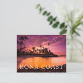 Roze zonnesteek voor strand van Hawaii Briefkaart (Staand voorkant)