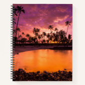 Roze zonnesteek voor strand van Hawaii Notitieboek (Voorkant)