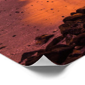 Roze zonnesteek voor strand van Hawaii Poster (Hoek)