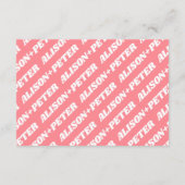 Roze zonnestralen retro groovy 70s geïnspireerd hu informatiekaartje (Achterkant)