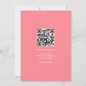 Roze zonnestralen retro groovy 70s geïnspireerd hu save the date (Achterkant)