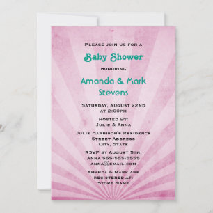 Roze zonnestralen Shabby Grunge textuur Kaart