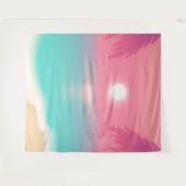 Roze zonnevlakkige doorsnede wandkleed (Voorkant (horizontaal))