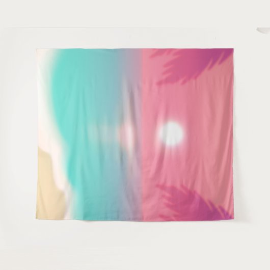 Roze zonnevlakkige doorsnede wandkleed (Voorkant (horizontaal))