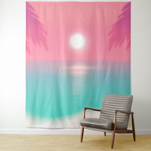 Roze zonnevlakkige doorsnede wandkleed (In situ)