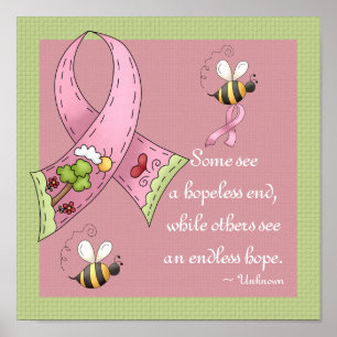 Roze zonnige, hoopvolle dag aangepaste ribbon poster