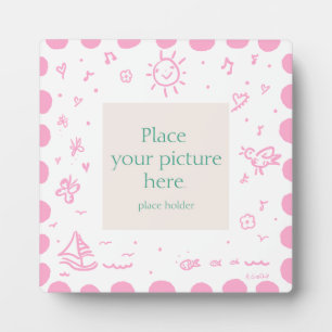 Roze zonnige lijst fotoplaat