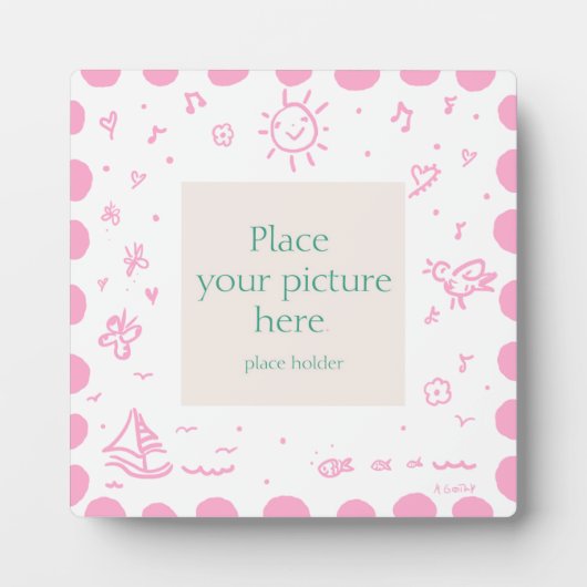 Roze zonnige lijst fotoplaat (Voorkant)