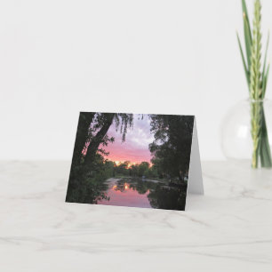 Roze zonsondergang - Blank Wenskaart Kaart
