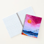 Roze zonsondergang boven Lake Vista Notitieboek (Binnen)