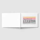 Roze zonsondergang Cornish strandhut pensioen Gastenboek (Volledig)