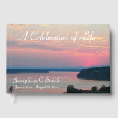 Roze zonsondergang Fotoviering van het leven Gastenboek (Voorkant)