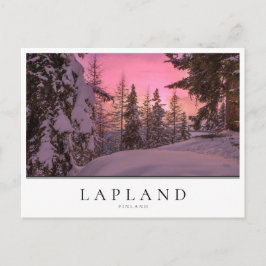 Roze zonsondergang in Lapland, Finland Briefkaart
