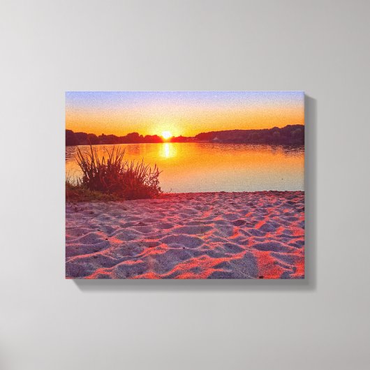 Roze zonsondergang op het Krante Canvas van de Bea Afdruk (Voorkant)