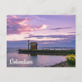 Roze zonsondergang over het meer briefkaart (Voorkant)
