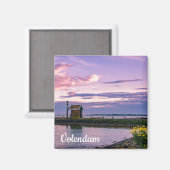 Roze zonsondergang over het meer magneet (Voorkant / Achterkant)