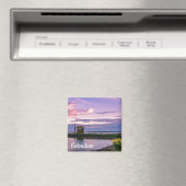 Roze zonsondergang over het meer magneet (Insitu (Vaatwasser))