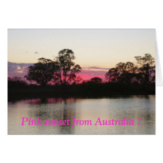 Roze zonsondergang uit Australië!