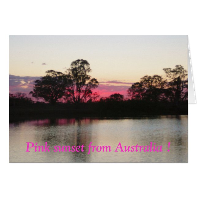 Roze zonsondergang uit Australië! (Voorkant Horizontaal)