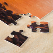 Roze zonsondergang van Hawaïaanse strand Legpuzzel (Zijkant)
