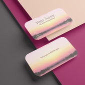 Roze zonsondergang Visitekaartje