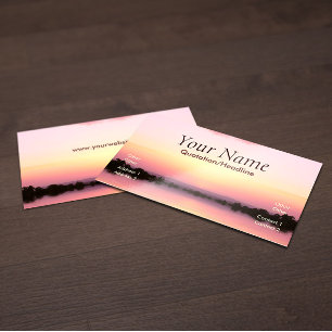 Roze zonsondergang Visitekaartje