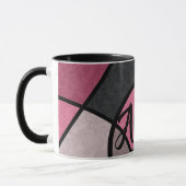 Roze zonsopgang, abstract mok (Links)