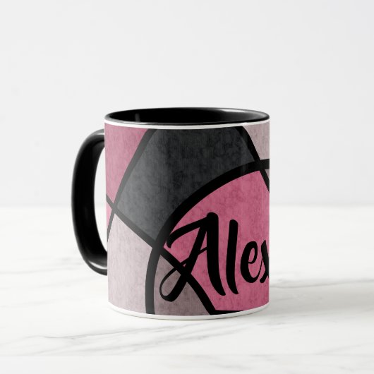 Roze zonsopgang, abstract mok (Voorkant links)