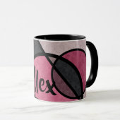 Roze zonsopgang, abstract mok (Voorkant rechts)