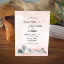 Roze Zonsopgang Berg Bruiloftsreceptie