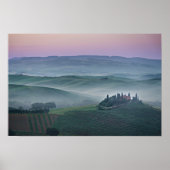 Roze zonsopgang boven het poster van het Toscaanse (Voorkant)