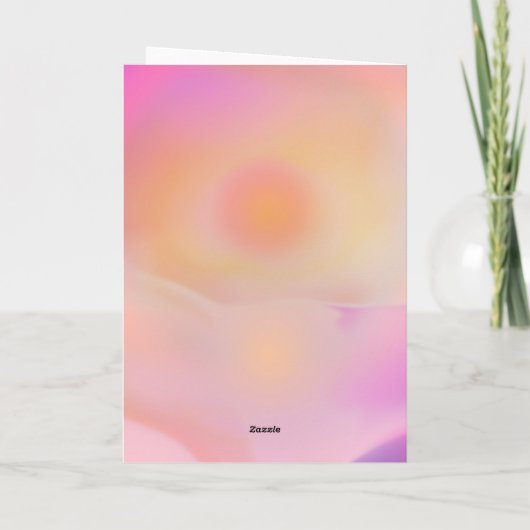 Roze Zonsopgang Gradiënt Esthetische Radiate Posit Bedankkaart (Achterkant)