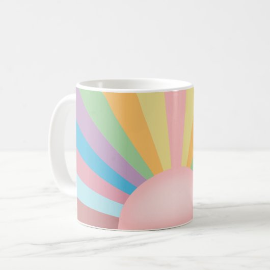 Roze zonsopgang koffiemok (Voorkant links)
