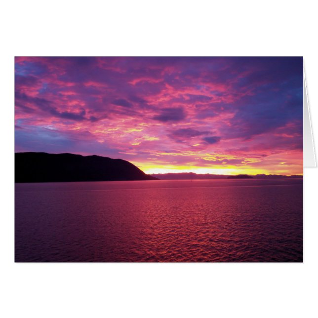 Roze Zonsopgangkaart (Voorkant Horizontaal)