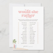 Roze zou ze liever Baby strand douchespel Kaart (Voorkant)