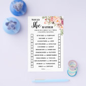 Roze zou ze liever een tweetalige spelkaart douche flyer (Enkel)