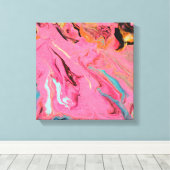 Roze zout canvas afdruk (Insitu (Houten vloer))